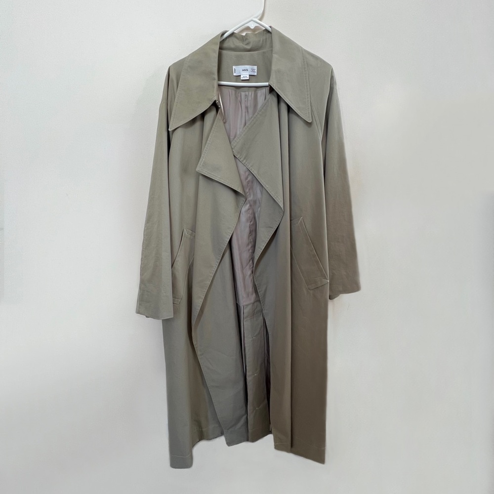 Mango water repellant trench coat